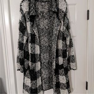 Venus Checkered Plaid Sweater Coat